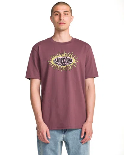 Volcom Live Wire Cotton Graphic T-shirt In Brown