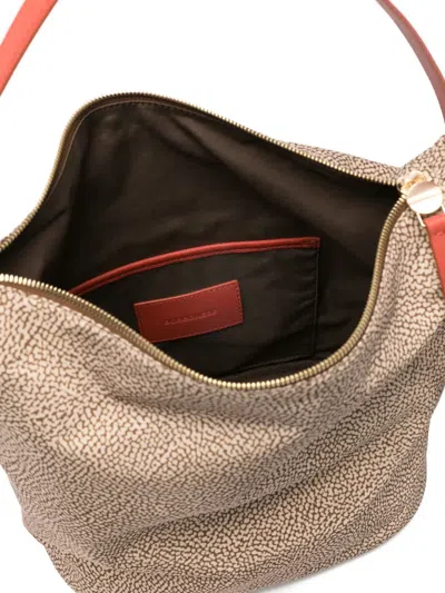Borbonese Printed Strap Tote Bag In Neutral