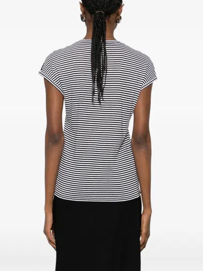 Tom Ford Blackwhite Striped T-shirt In Multi
