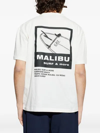 Ea7 Crew Neck T-shirt In White