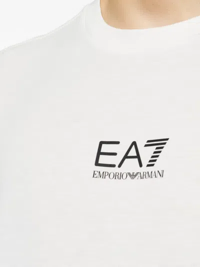 Ea7 Crew Neck T-shirt In White