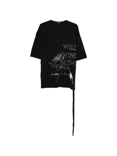 Ann Demeulemeester Printed T-shirt In Black