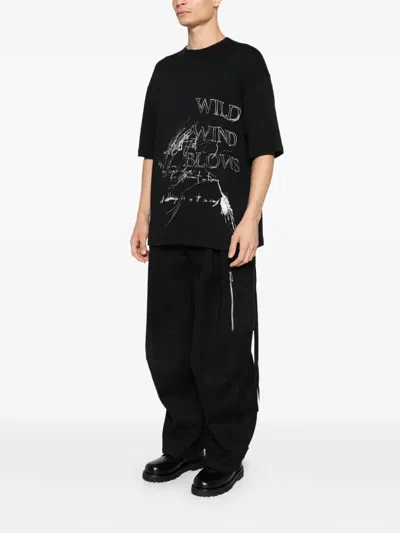 Ann Demeulemeester Printed T-shirt In Black