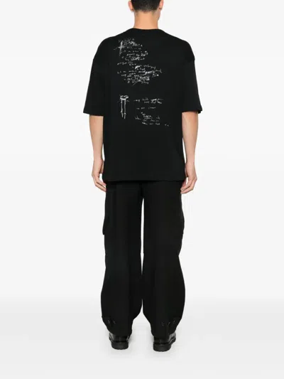 Ann Demeulemeester Printed T-shirt In Black