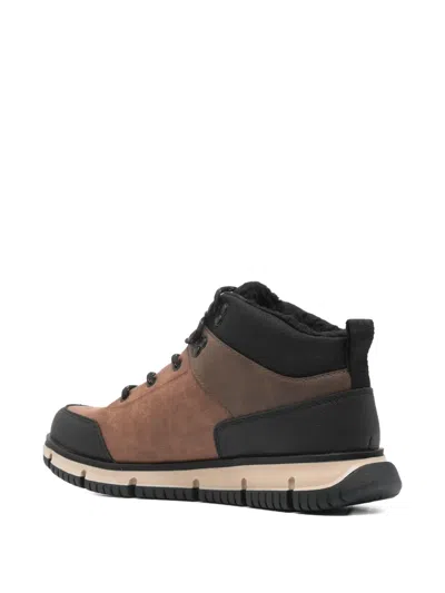 Bugatti Lace-up Booties In Brown