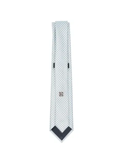 Giorgio Armani Patterned Tie In Blue