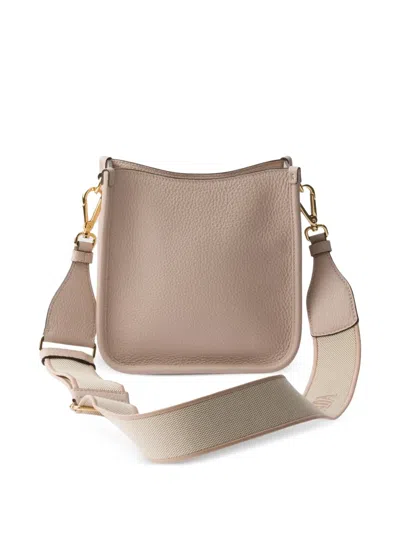 Prada Mini Leather Shoulder Bag In Neutral