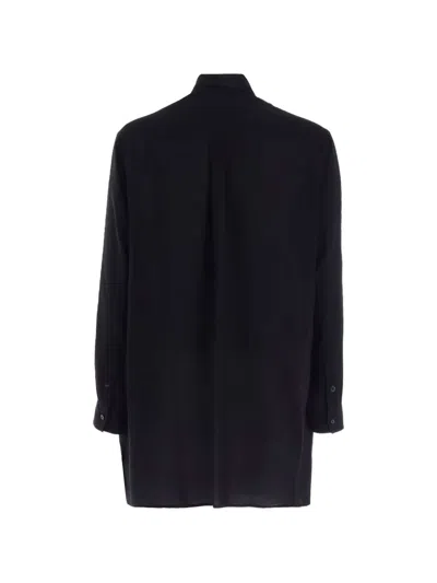 Y's Layered-collar Buttoned Shirt In Black