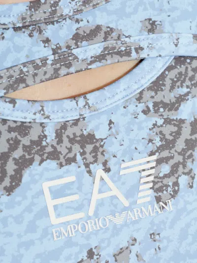 Ea7 Sleeveless Crop Top In Multi