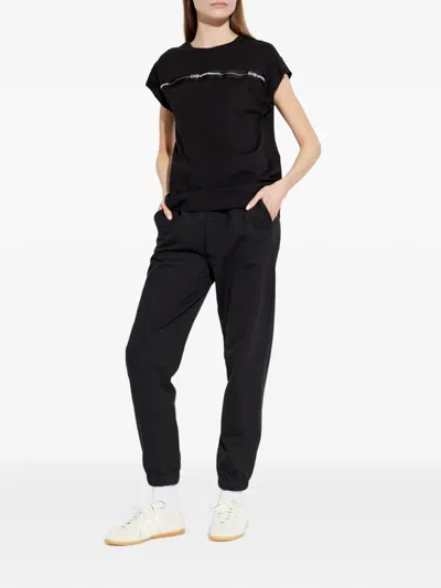 Ea7 Crew Neck Top In Black