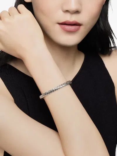 David Yurman Sculpted Cable Bangle In Metallic