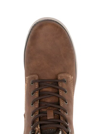 Bugatti Lace-up Zip Boots In Brown