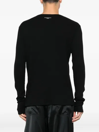 Ann Demeulemeester Greg Slim Fit Long Sleeves T-shirt In Black