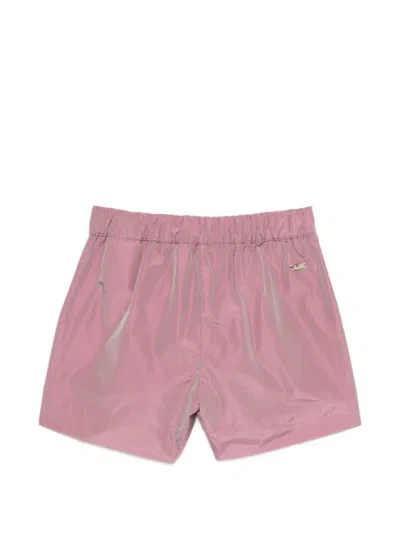 Herno Elasticated-waistband Shorts In Pink