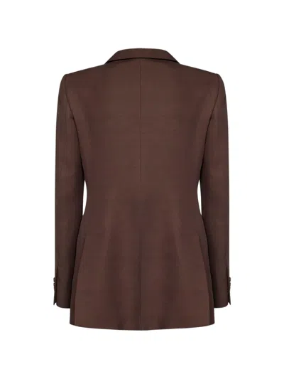 P.a.r.o.s.h Double-breasted Blazer In Brown