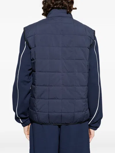 Ea7 Logo-patch Padded Gilet In Blue