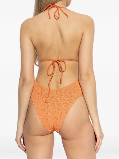 Bondeye Patterned Swimsuit In Orange