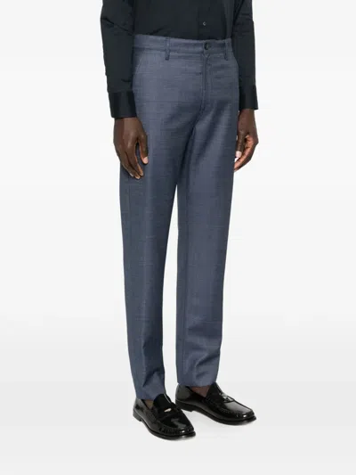 Canali Button Tailored Trousers In Blue
