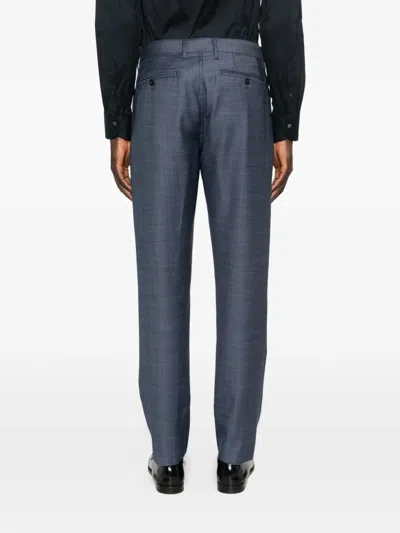 Canali Button Tailored Trousers In Blue
