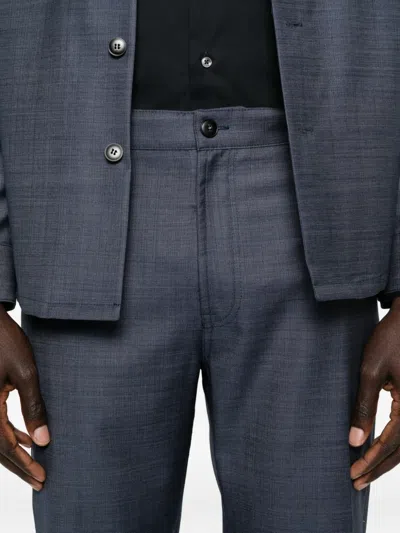 Canali Button Tailored Trousers In Blue
