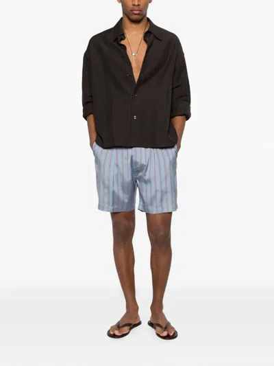 Tom Ford Striped-pattern Shorts In Blue