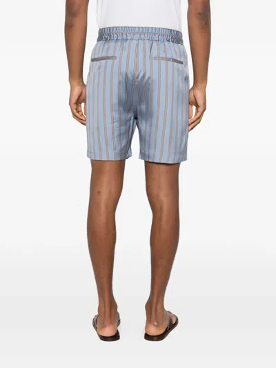 Tom Ford Striped-pattern Shorts In Blue