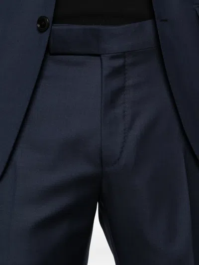 Tom Ford Flap-pocket Single-breasted Suit In Blue