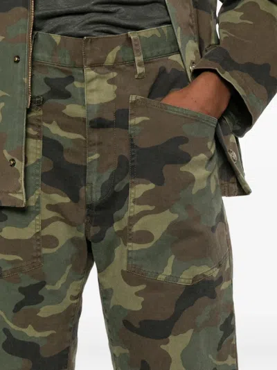 Nili Lotan Shon Camo-print Barrel-leg Ankle Pants In Multi