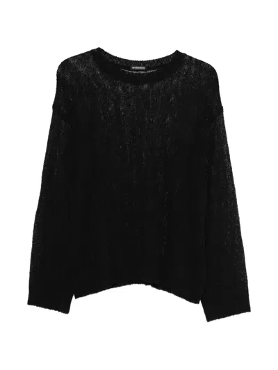 Ann Demeulemeester Joas Comfortable Round-neck Sweater In Black