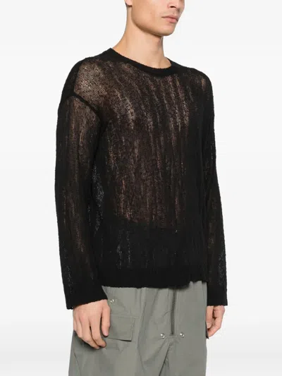 Ann Demeulemeester Joas Comfortable Round-neck Sweater In Black