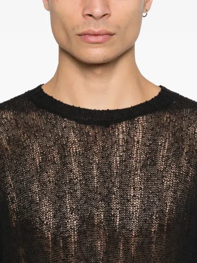 Ann Demeulemeester Joas Comfortable Round-neck Sweater In Black