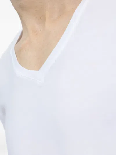 Hanro V-neck T-shirt In White