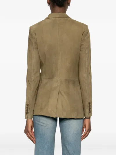 Tagliatore Buttoned Leather Jacket In Multi