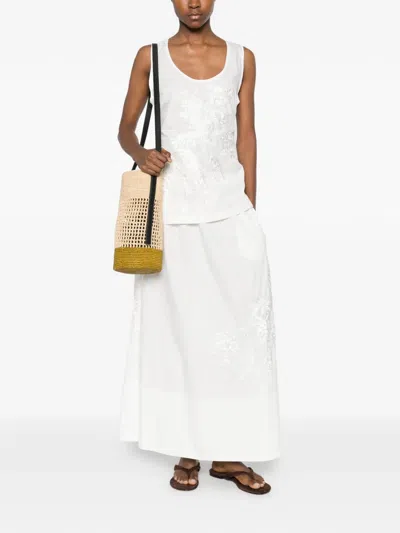 P.a.r.o.s.h Ninja Embroidered Blouse In White