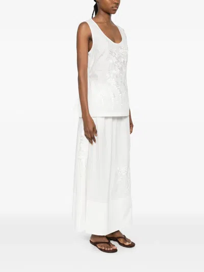 P.a.r.o.s.h Ninja Embroidered Blouse In White
