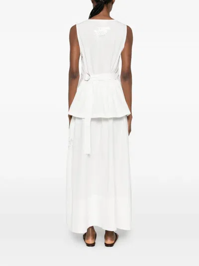 P.a.r.o.s.h Ninja Embroidered Blouse In White