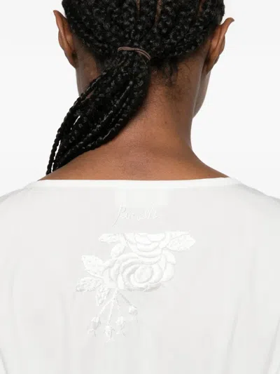 P.a.r.o.s.h Ninja Embroidered Blouse In White
