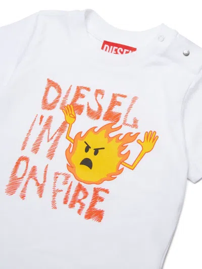 Diesel Graphic T-shirt In White
