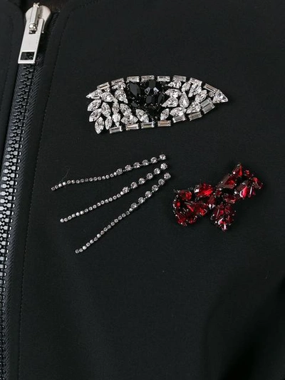 Shop Ermanno Scervino Embellished Bomber Jacket In Black