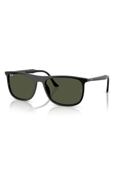 Ray Ban Ray-ban 58mm Rectangular Sunglasses In Black