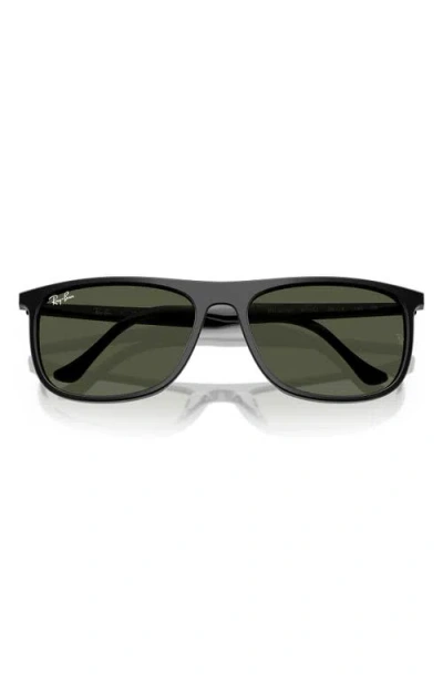 Ray Ban Ray-ban 58mm Rectangular Sunglasses In Black