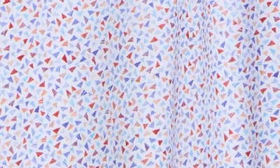 Bugatchi Print Short Sleeve Button-up Shirt In Blue