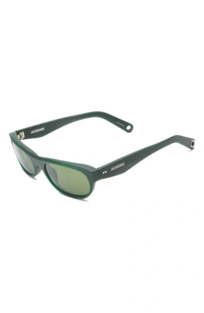 Jacquemus Sole Rectangular Sunglasses In Gray
