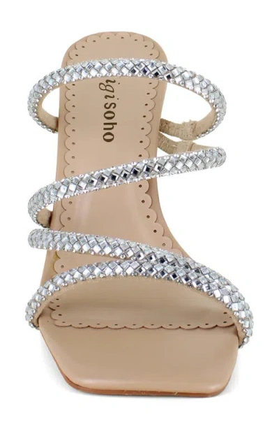 Zigisoho Rhinestone Strap Stiletto Sandal