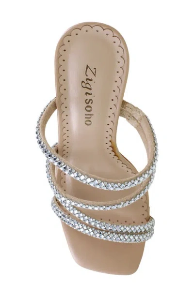 Zigisoho Rhinestone Strap Stiletto Sandal
