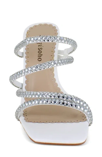 Zigisoho Rhinestone Strap Stiletto Sandal