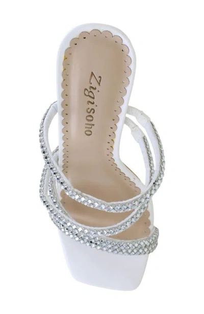 Zigisoho Rhinestone Strap Stiletto Sandal