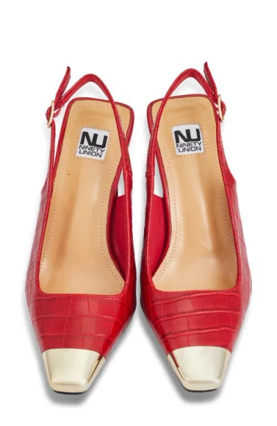 Ninety Union Jane Cap Toe Slingback Pump In Multi