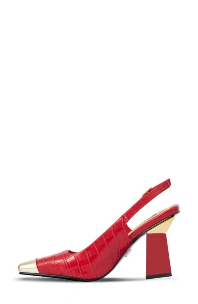 Ninety Union Jane Cap Toe Slingback Pump In Multi