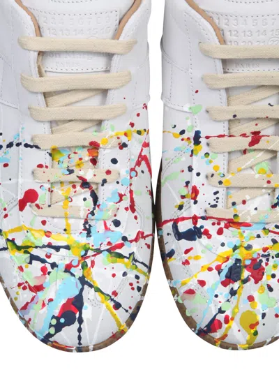 Maison Margiela Replica Paint Splatter-effect Low-top Sneakers In White